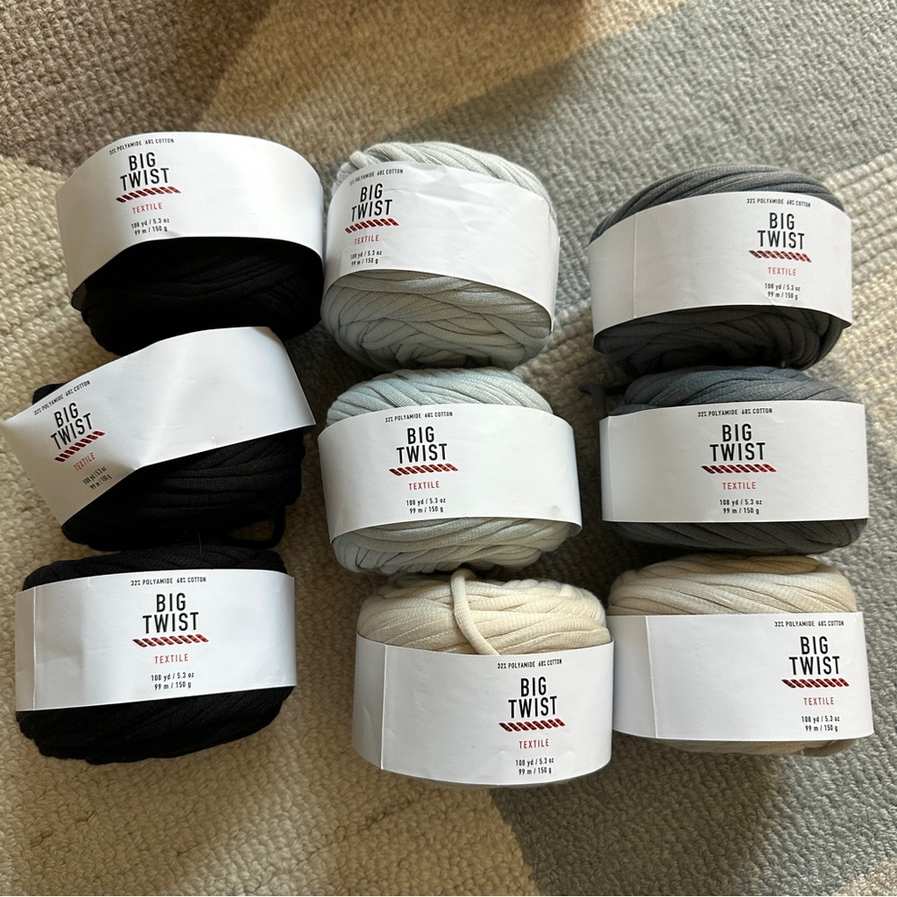 Joann’s Big Twist Textile Super Bulky 6 Yarn Neutrals - 9 Pack